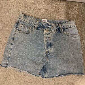 Princess Polly Light Blue Denim Shorts